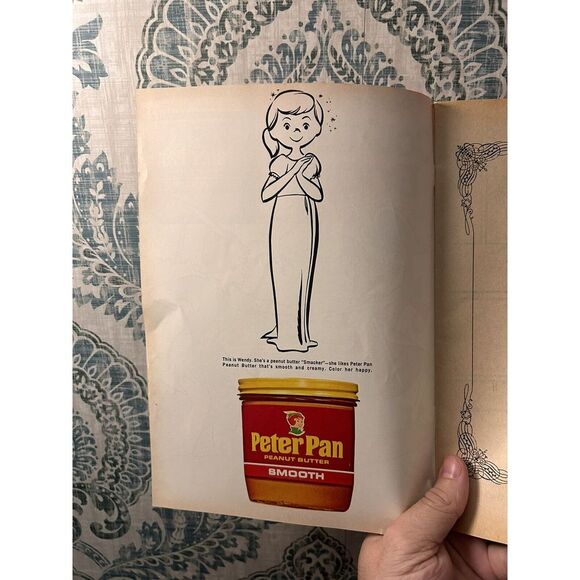VTG Peter Pan Coloring Book #1 peanut butter promo 1963 pages all uncolored New - Picture 5 of 6